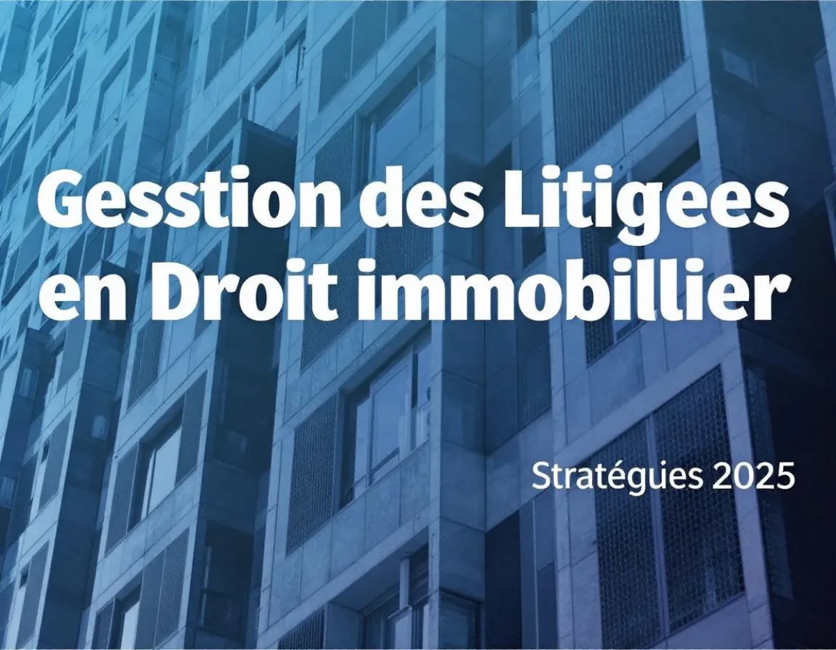 Gestion des Litiges en Droit Immobilier : Stratégies 2025